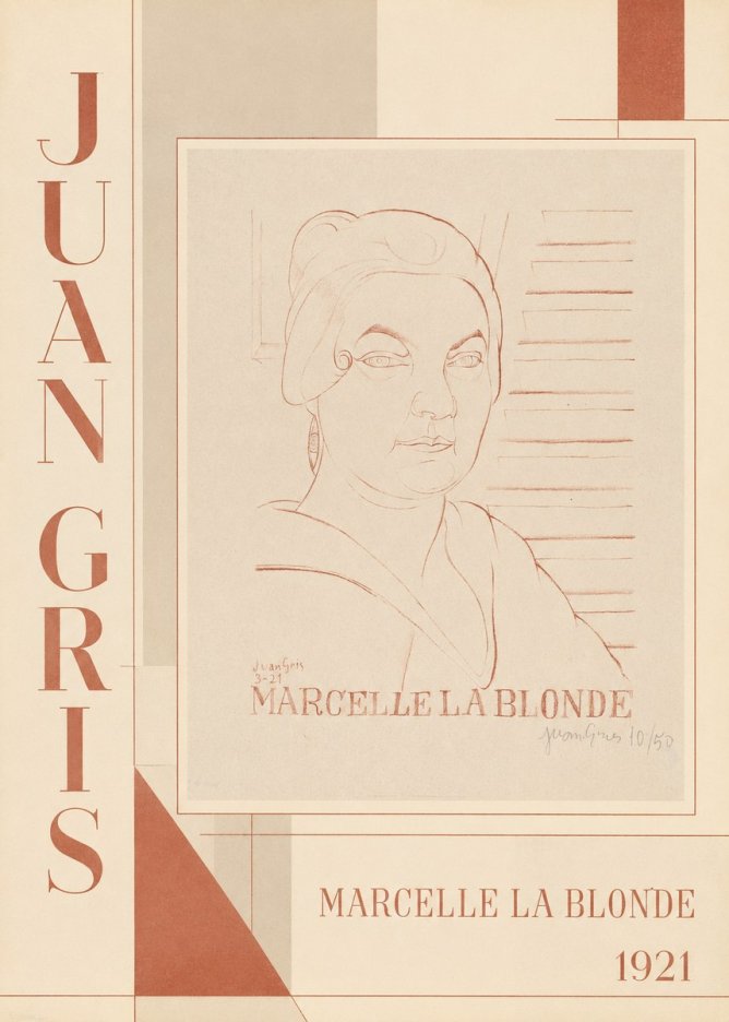 Juan Gris Marcelle La Blonde No2 - Poster