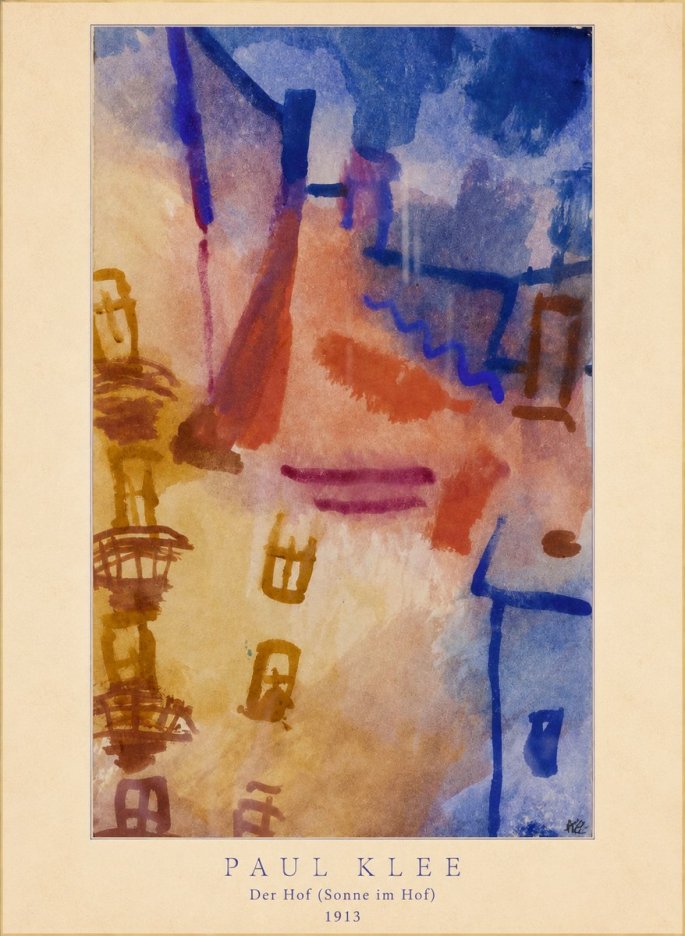 Paul Klee Der Hof (Sonne Im Hof) No3 - Poster