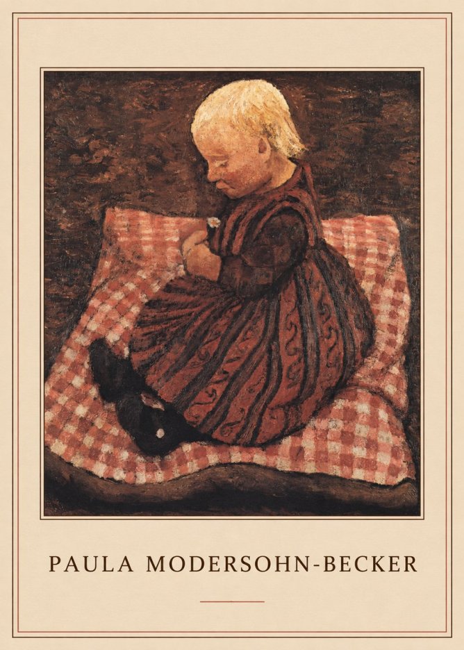Paula Modersohn-Becker Girl with Flower No4 - Poster