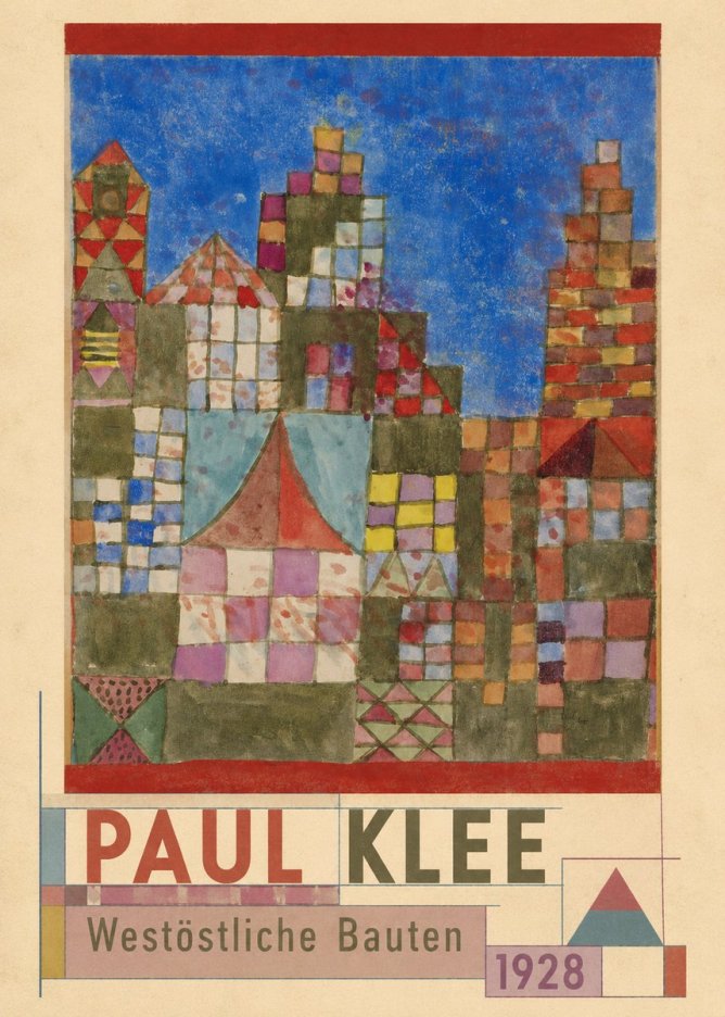 Paul Klee Westöstliche Bauten No4 - Poster