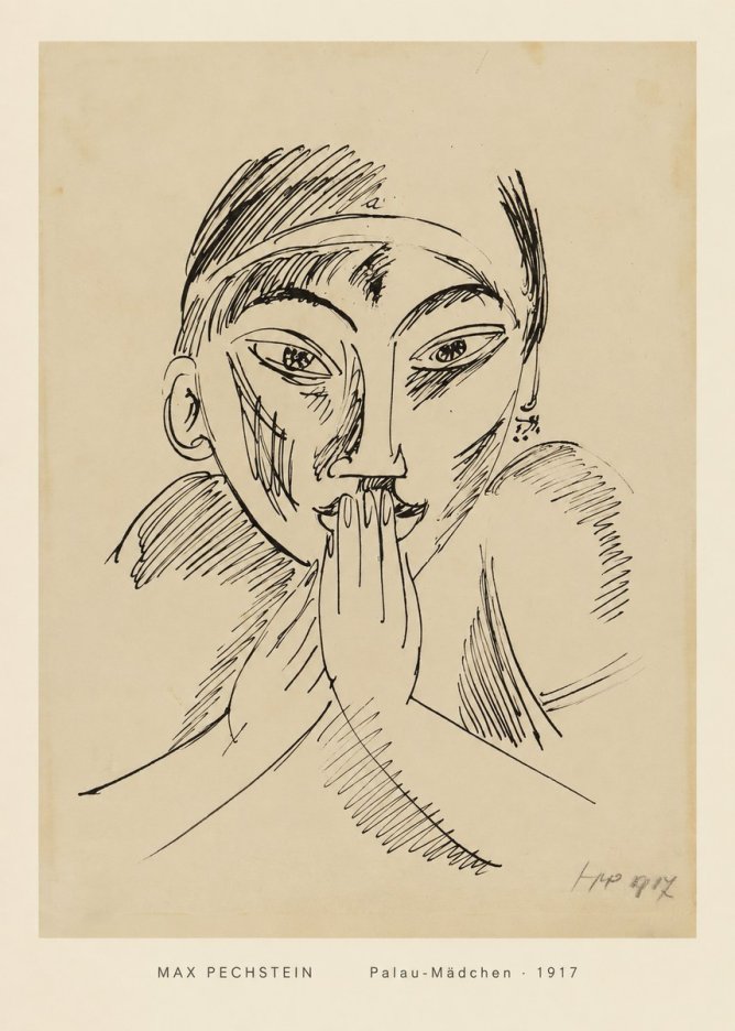 Max Pechstein Palau-mädchen No4 - Poster