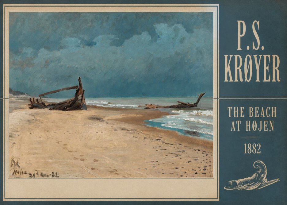 P.S. Krøyer The Beach at Højen No3 - Poster
