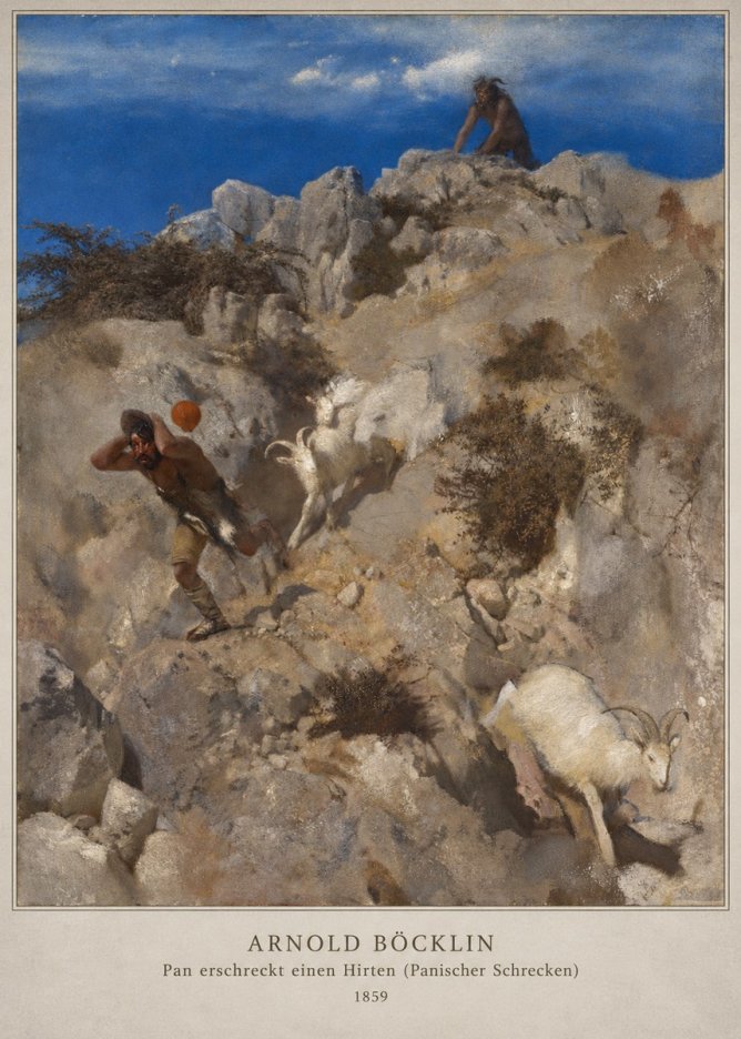 Arnold Böcklin Pan Erschreckt Einen Hirten (Panischer Schrecken) No2 - Poster