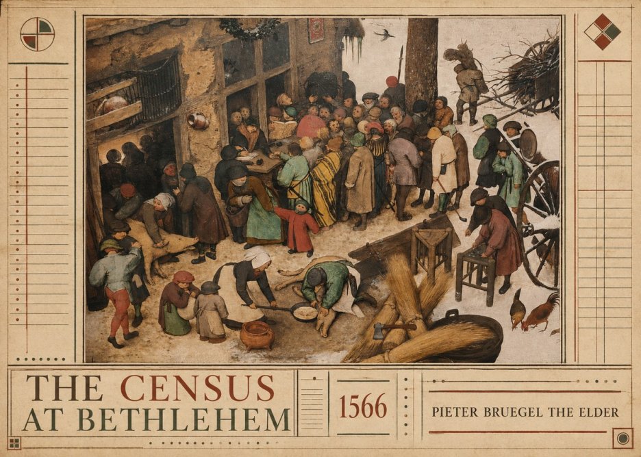 Pieter Bruegel The Census at Bethlehem III No2 - Poster