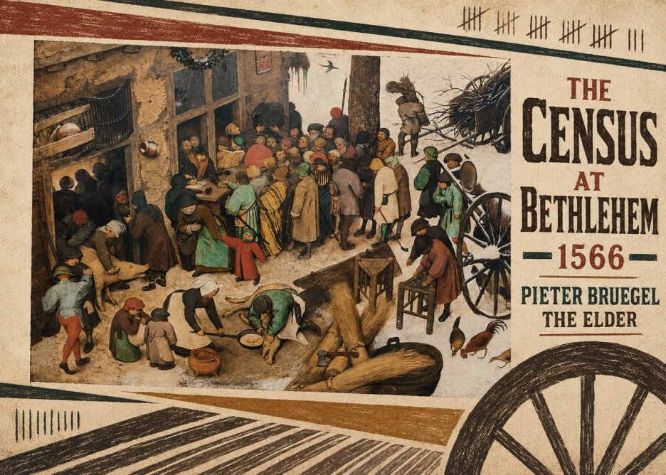 Pieter Bruegel The Census at Bethlehem III No6 - Poster
