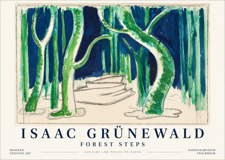 Isaac Grünewald Forest Path No5 - Poster