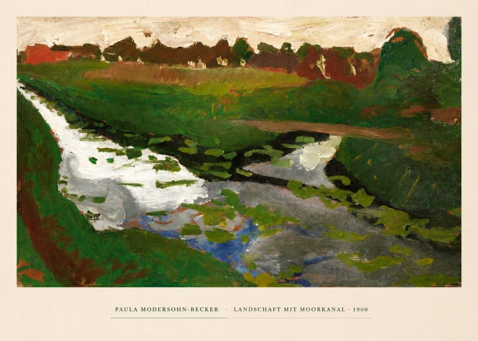 Paula Modersohn-Becker Landschaft Mit Moorkanal No6 - Poster