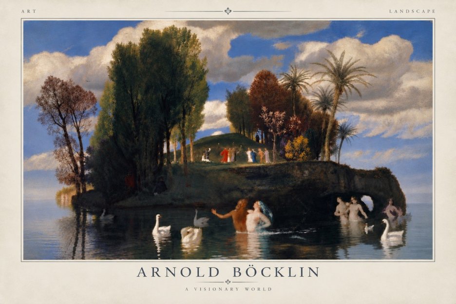 Arnold Böcklin The Island of Life No5 - Poster