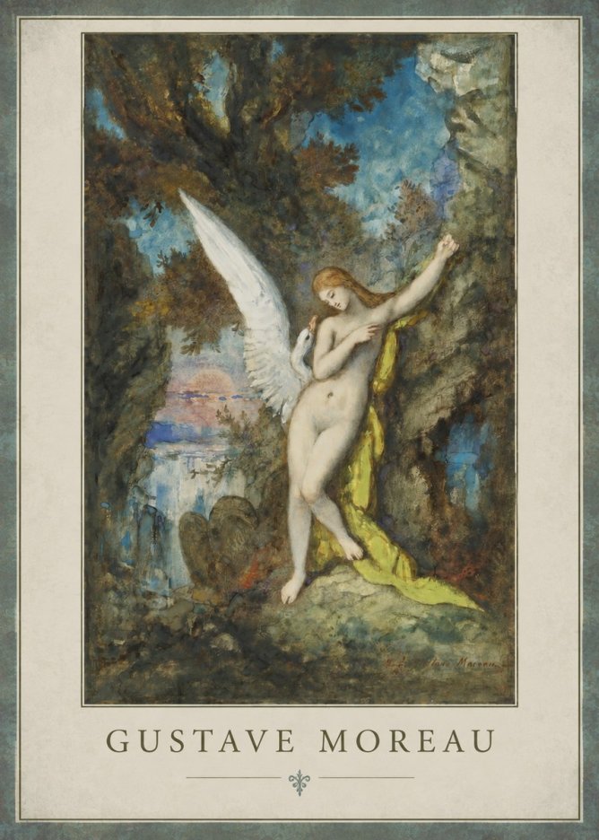 Gustave Moreau Leda and the Swan No3 - Poster
