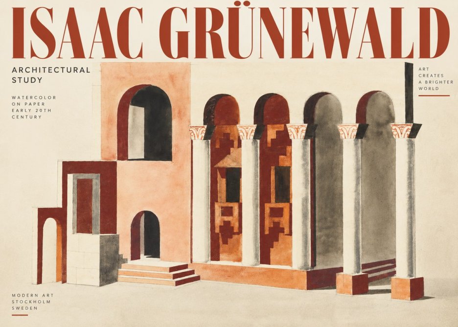 Isaac Grünewald Architectural Study I No3 - Poster