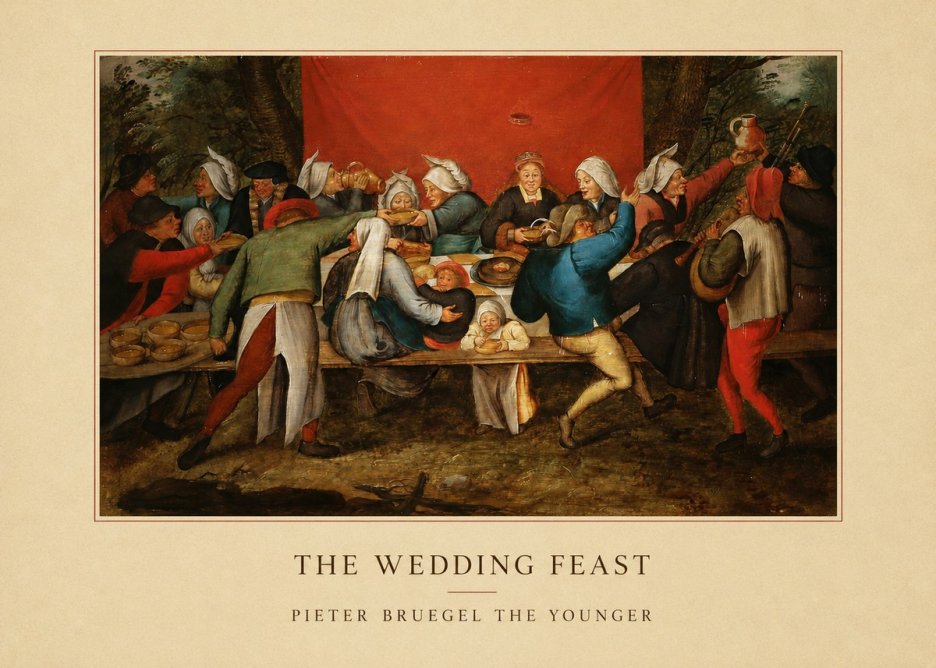 Pieter Bruegel The Wedding Feast No4 - Poster