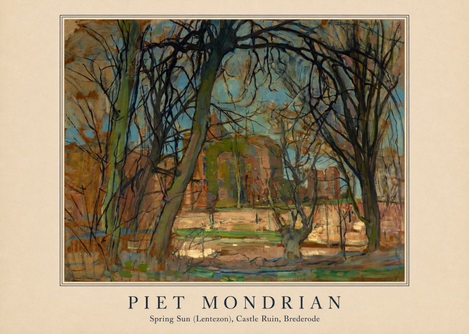 Piet Mondrian Spring Sun (Lentezon), Castle Ruin, Brederode No4 - Poster