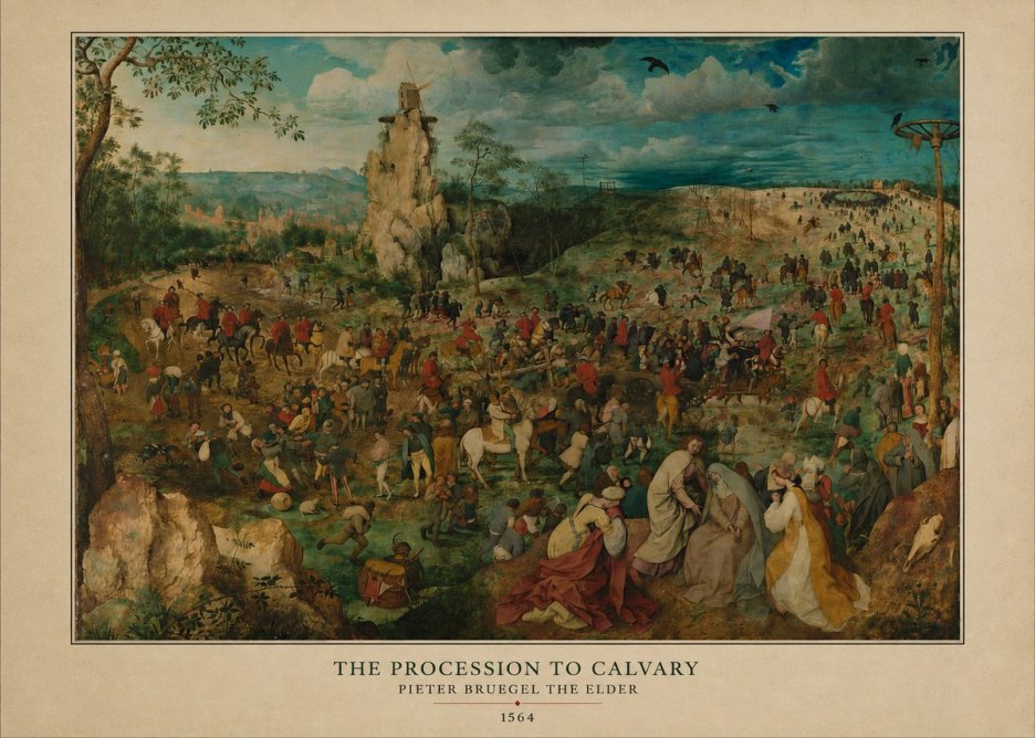 Pieter Bruegel The Processsson to Calvary No4 - Poster