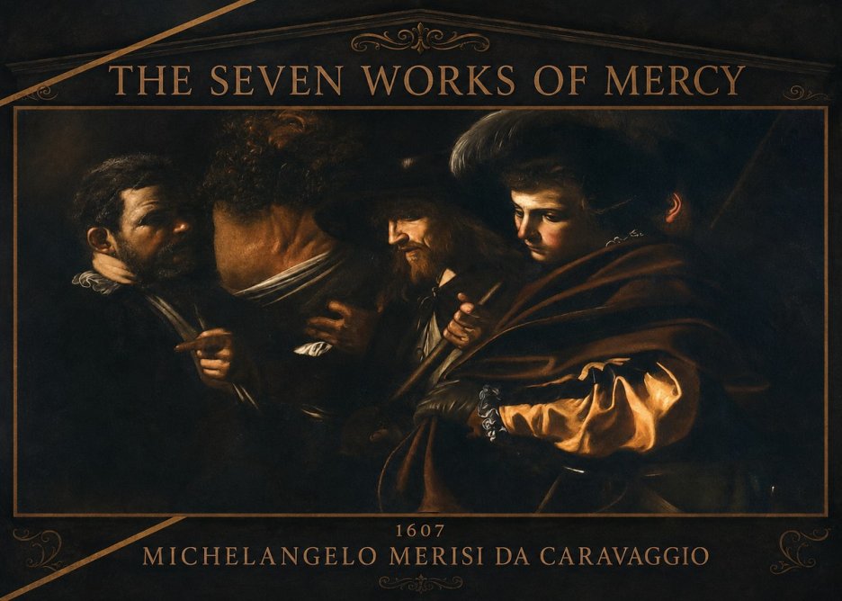 Michelangelo Merisi da Caravaggio The Seven Works of Mercy VI No3 - Poster