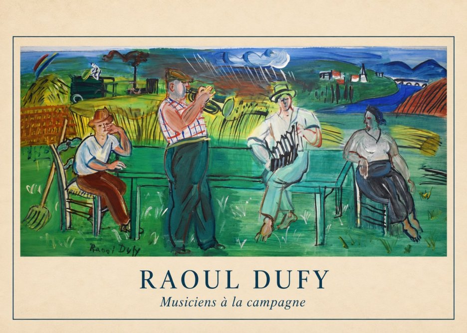 Raoul Dufy Musiciens À La Campagne No4 - Poster