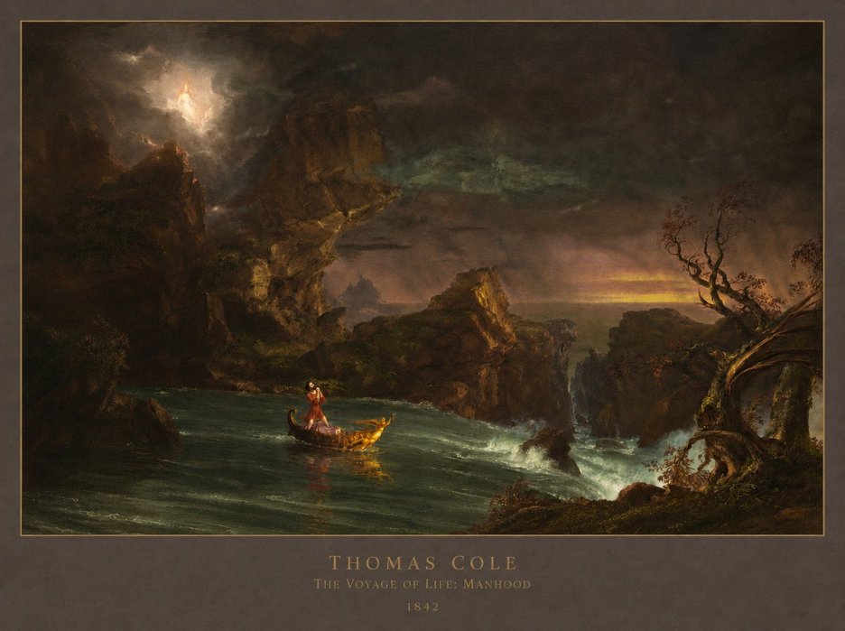 Thomas Cole The Voyage of Life: Manhood III No6 - Poster