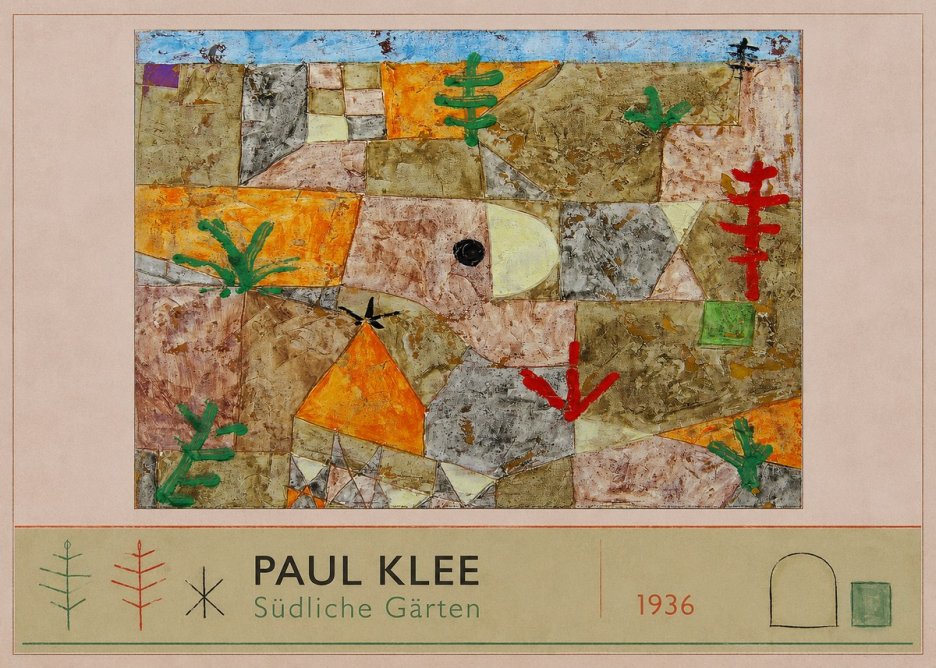 Paul Klee Südliche Gärten No2 - Poster