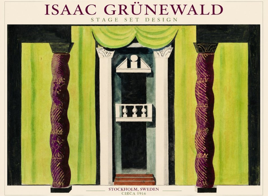 Isaac Grünewald Stage Set Design No1 - Poster
