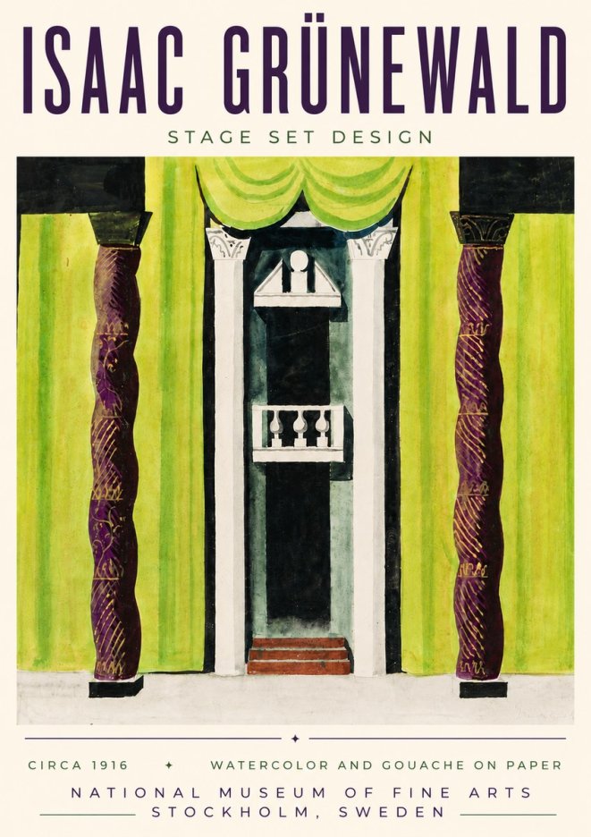 Isaac Grünewald Stage Set Design No6 - Poster