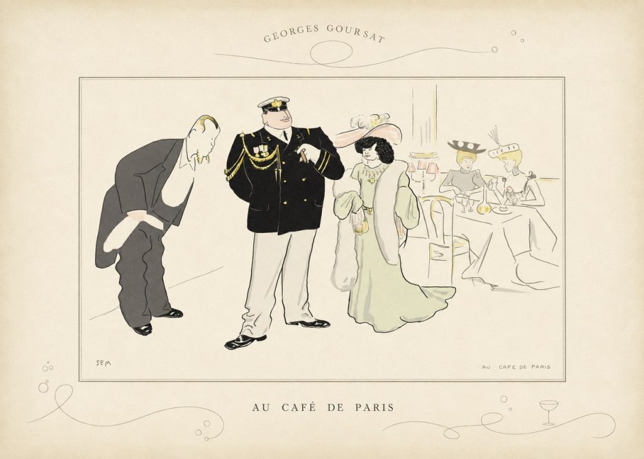 Georges Goursat Au Café De Paris No3 - Poster