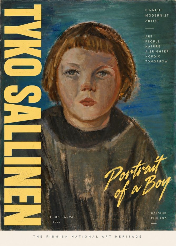 Tyko Sallinen Portrait of a Boy No5 - Poster