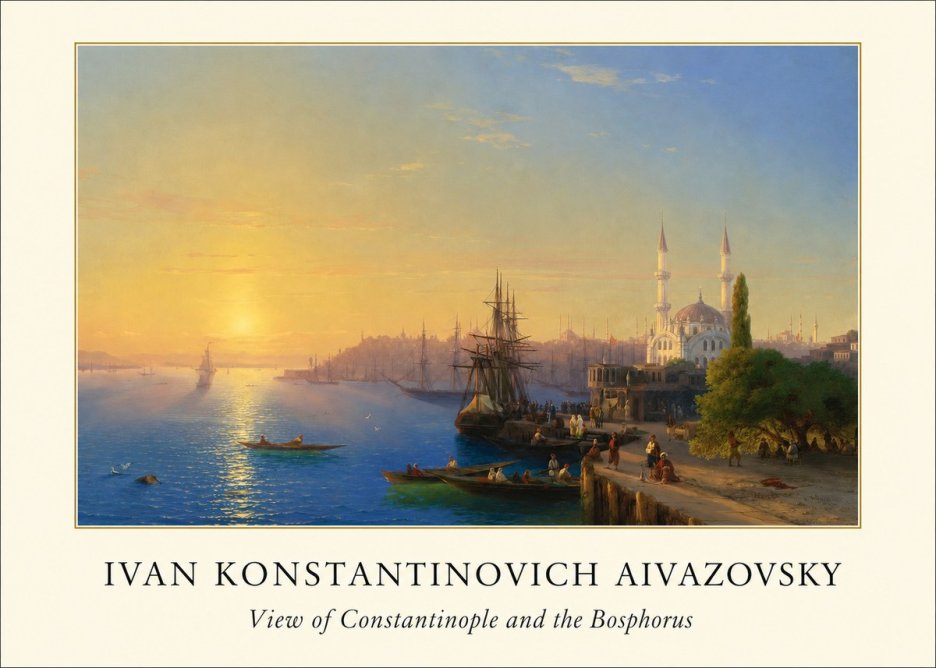 Ivan Konstantinovich Aivazovsky View of Constantinople and the Bosphorus No4 - Poster