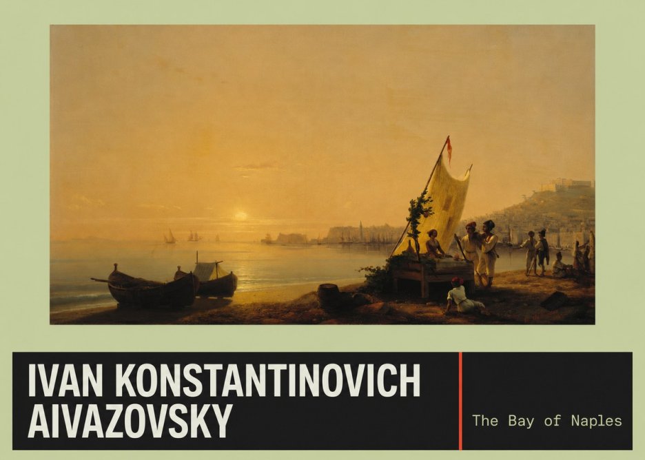 Ivan Konstantinovich Aivazovsky The Bay of Naples No6 - Poster