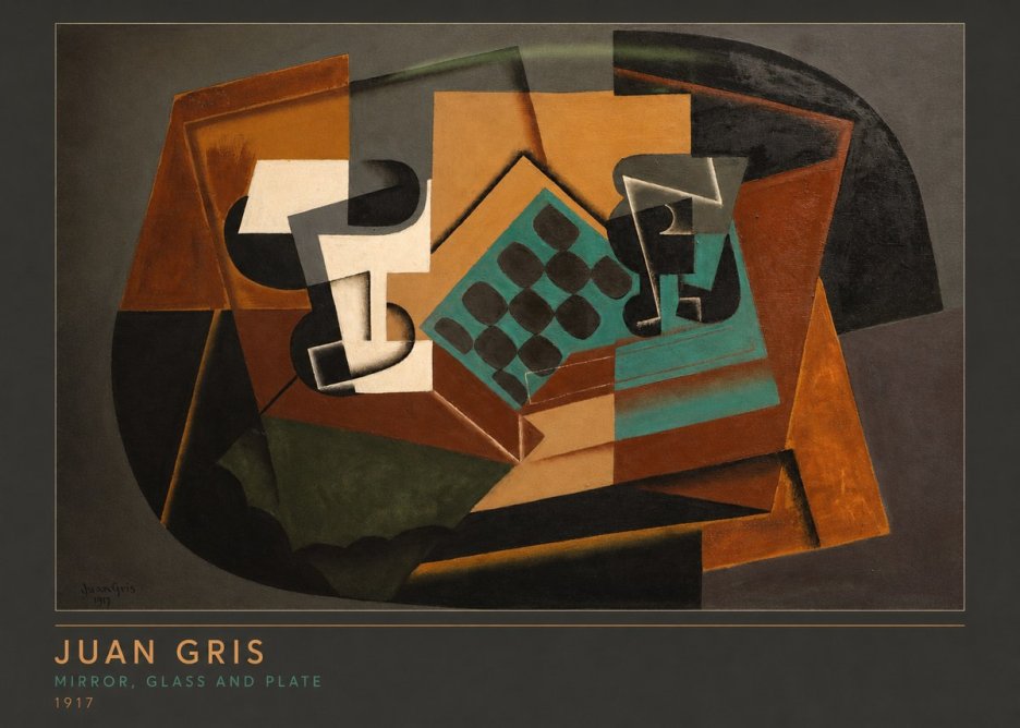 Juan Gris Mirror, Glass and Plate No6 - Poster