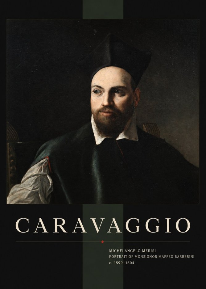 Michelangelo Merisi da Caravaggio Portrait of Monsignor Maffeo Barberini No4 - Poster