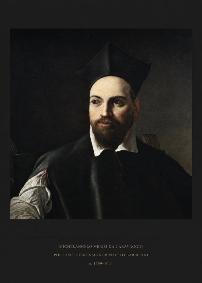 Michelangelo Merisi da Caravaggio Portrait of Monsignor Maffeo Barberini No5 - Poster
