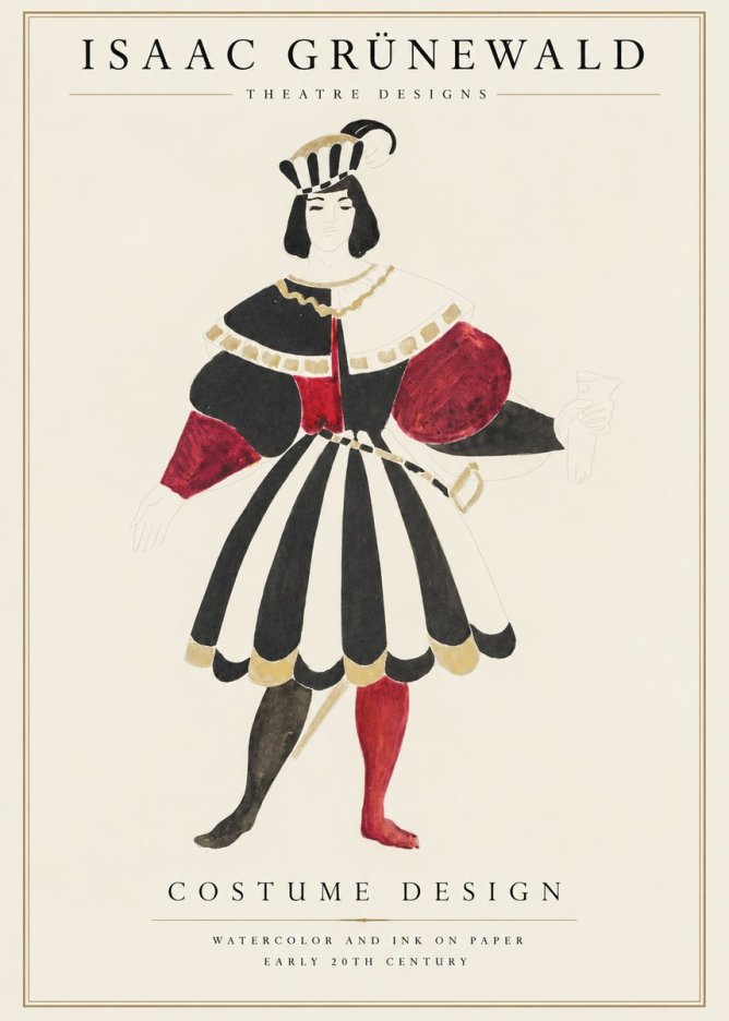 Isaac Grünewald Costume Design XI No1 - Poster