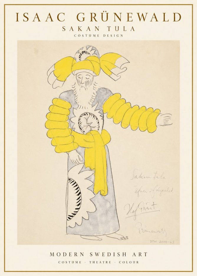 Isaac Grünewald Sakan Tula - Costume Design No1 - Poster