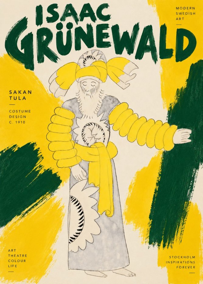 Isaac Grünewald Sakan Tula - Costume Design No4 - Poster