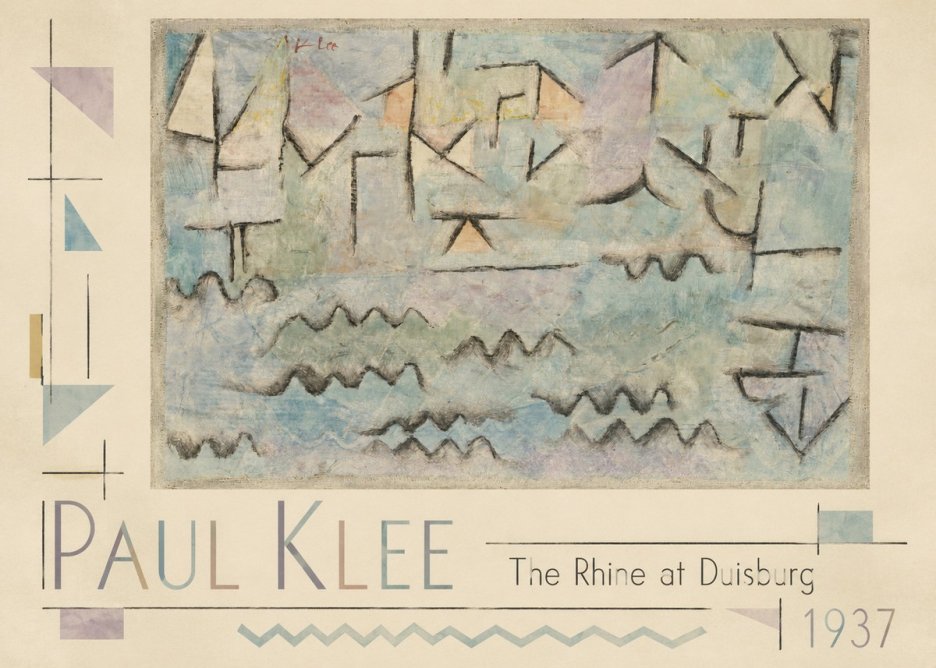 Paul Klee The Rhine at Duisburg No3 - Poster