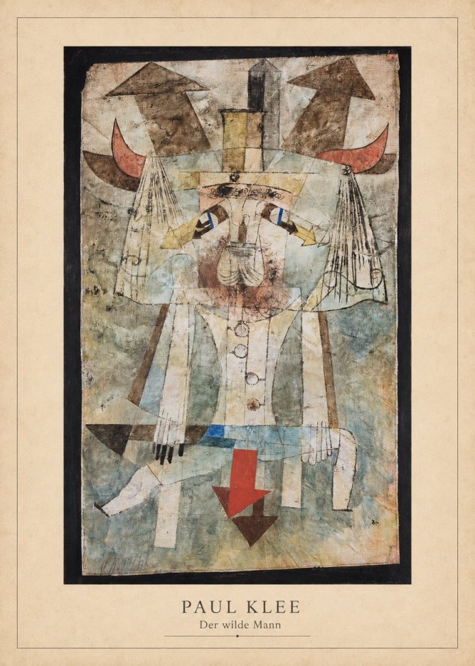 Paul Klee Der Wilde Mann No3 - Poster