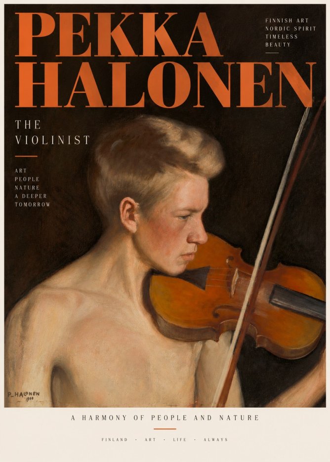 Pekka Halonen The Violinist No3 - Poster
