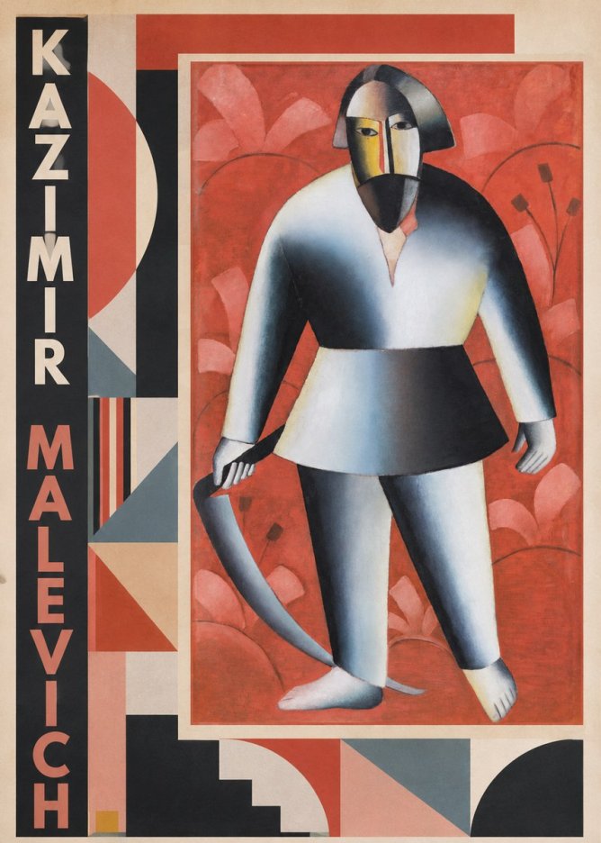 Kazimir Malevich Peasant with Scythe No2 - Poster