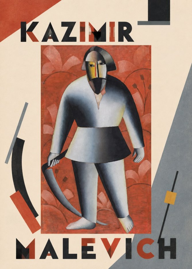 Kazimir Malevich Peasant with Scythe No6 - Poster