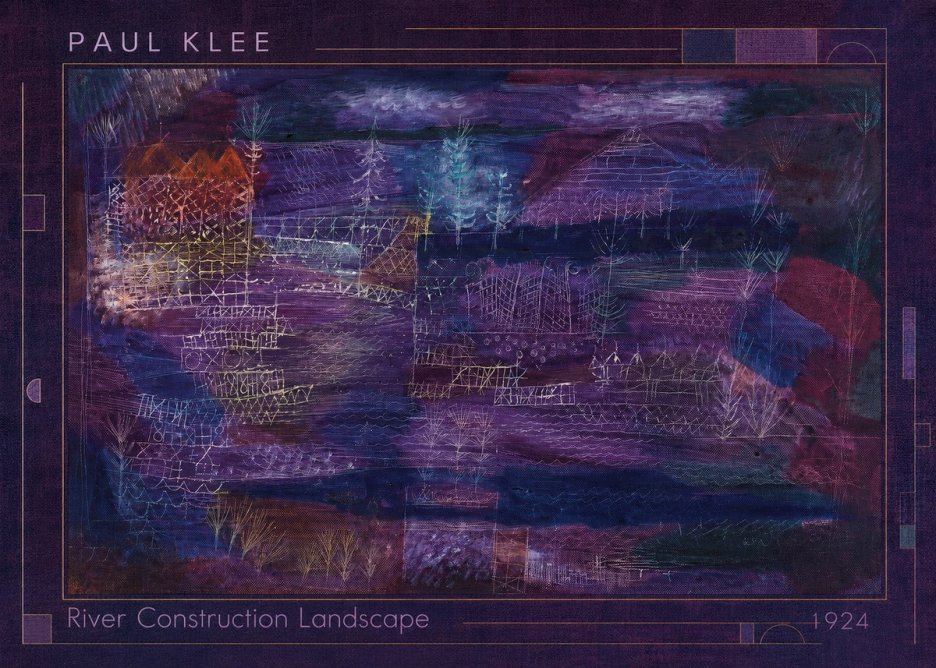 Paul Klee River Construction Landscape No1 - Poster