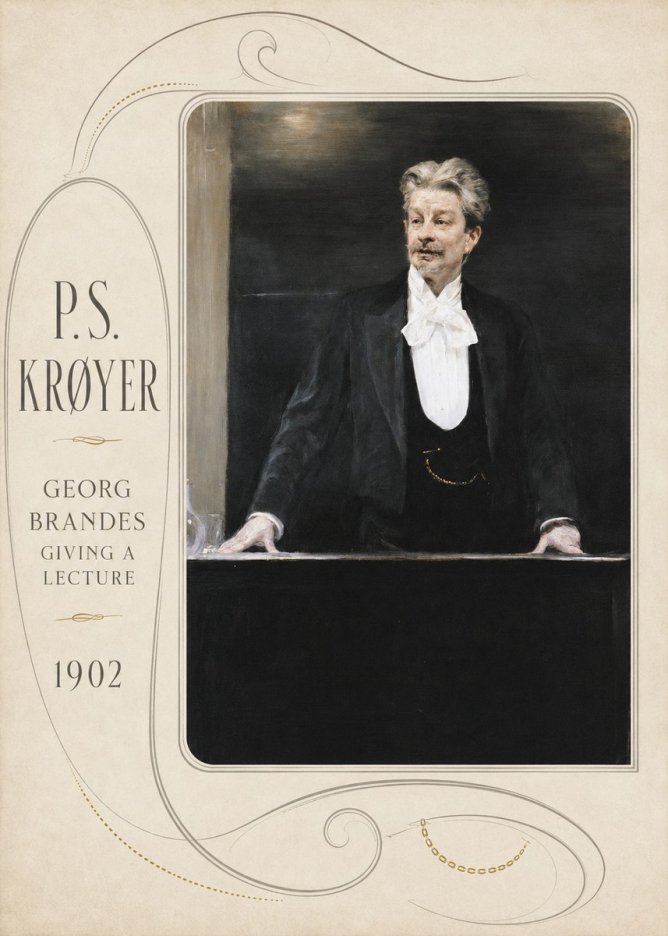 P.S. Krøyer Georg Brandes Giving a Lecture No4 - Poster