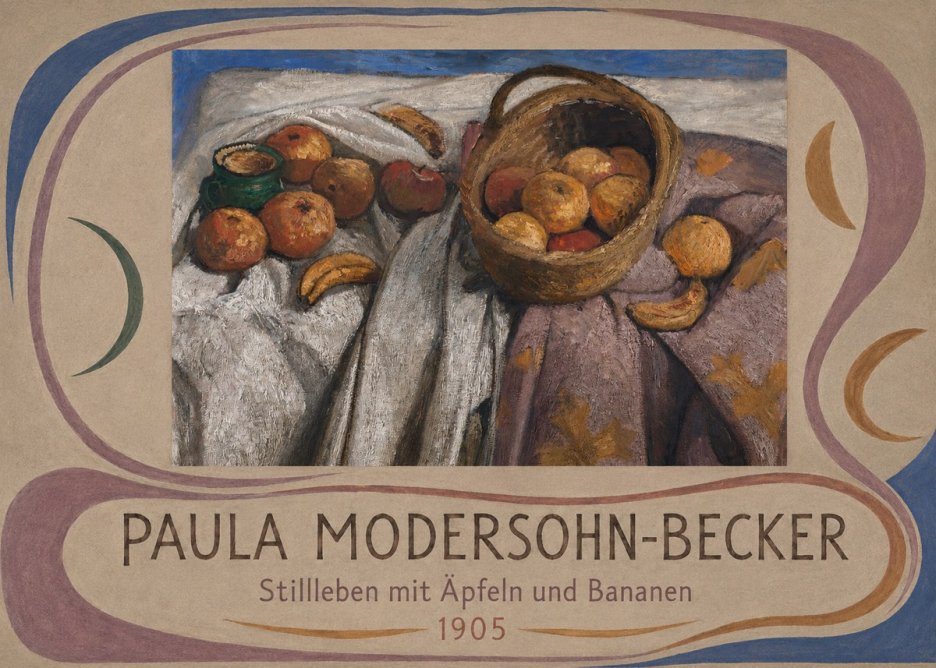 Paula Modersohn-Becker Stillleben Mit Äpfeln Und Bananen No5 - Poster