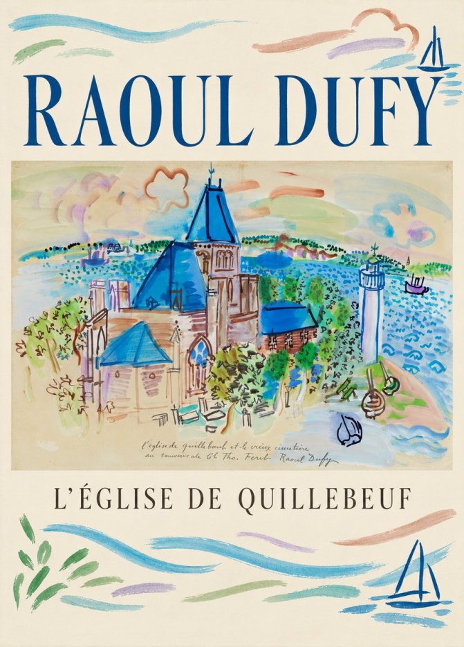 Raoul Dufy L'église De Quillebeuf No1 - Poster