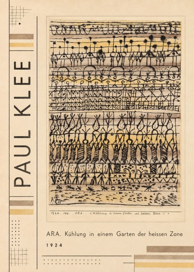 Paul Klee Ara. Kühlung in Einem Garten Der Heissen Zone No3 - Poster