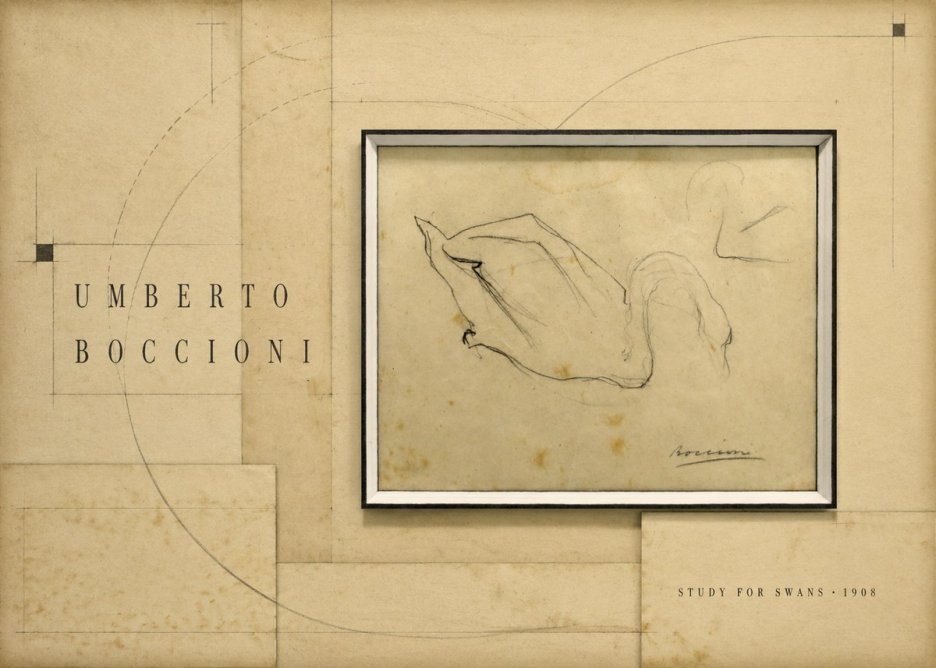 Umberto Boccioni Study for Swans No6 - Poster