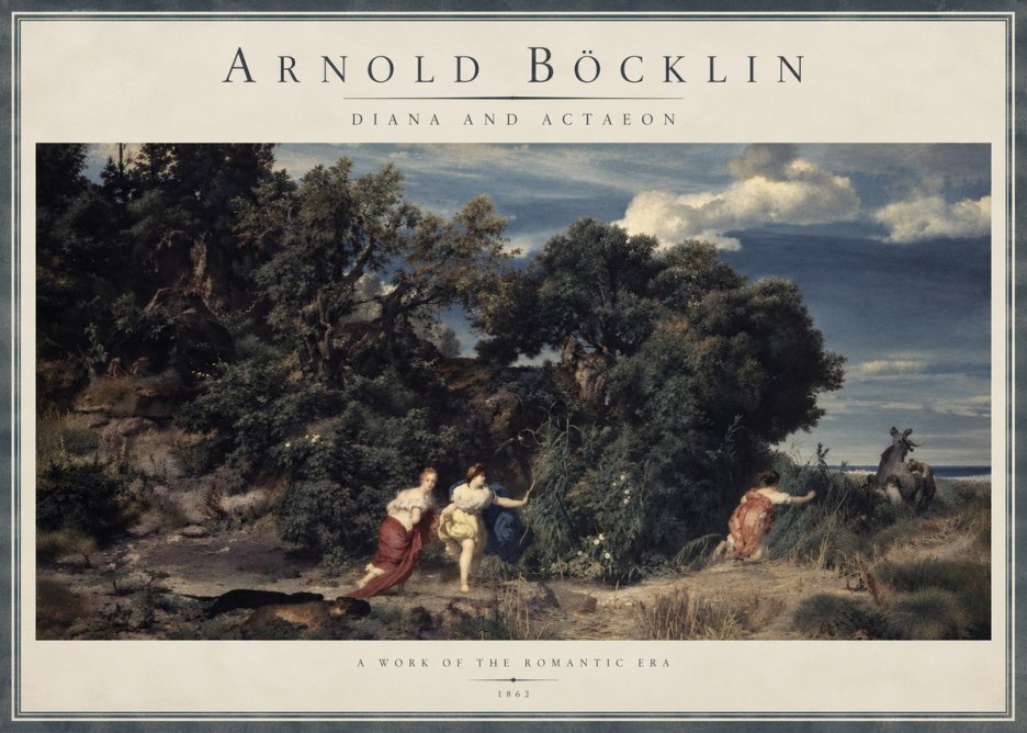Arnold Böcklin Dianas Jagd No6 - Poster