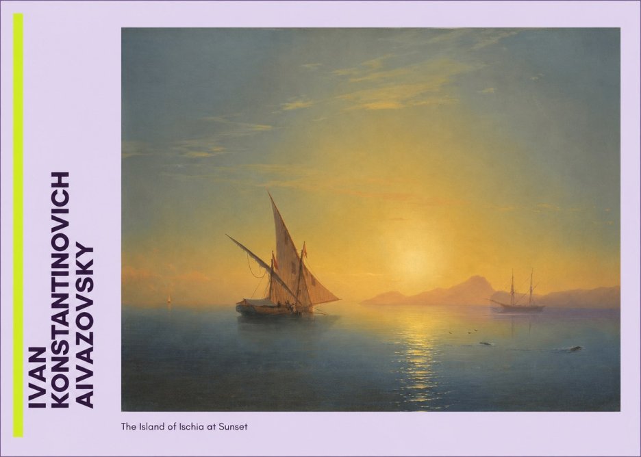 Ivan Konstantinovich Aivazovsky The Island of Ischia at Sunset No3 - Poster