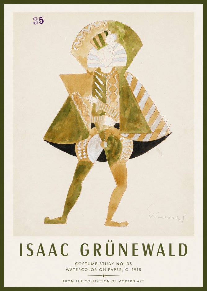 Isaac Grünewald Costume Study No. 35 No1 - Poster