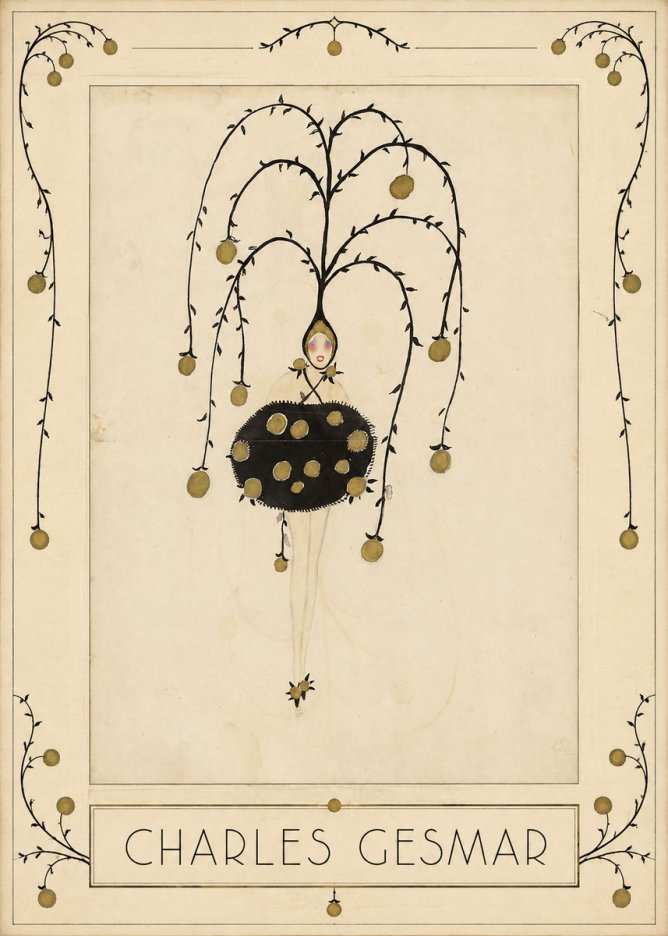 Charles Gesmar Figure with Hanging Orbs No1 - Poster