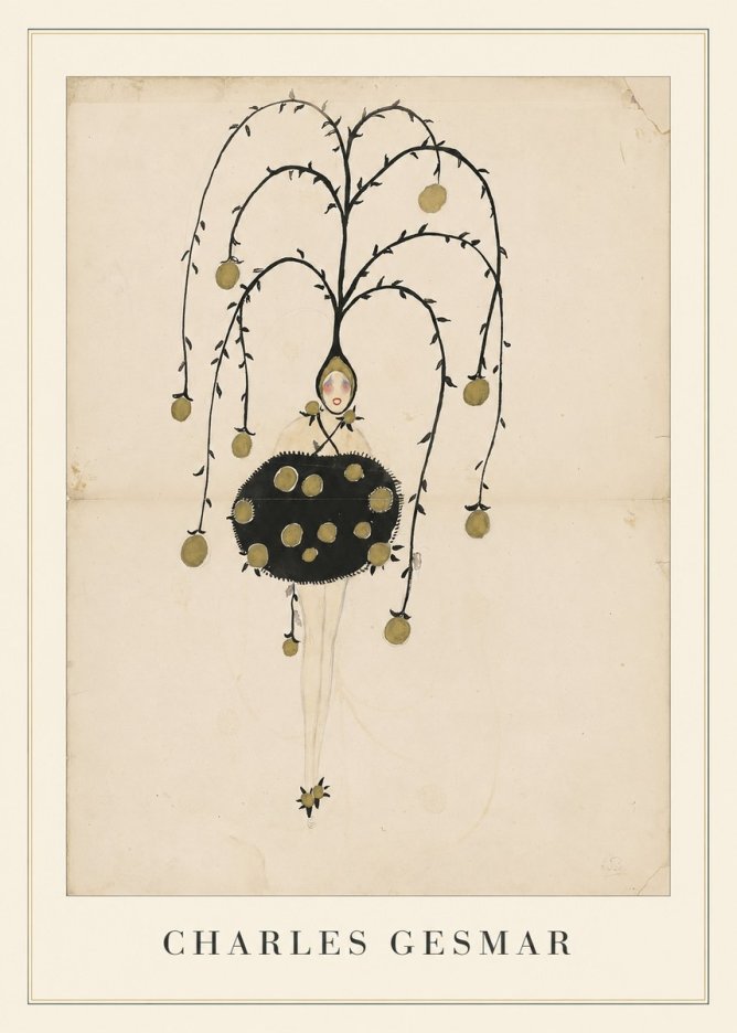 Charles Gesmar Figure with Hanging Orbs No4 - Poster