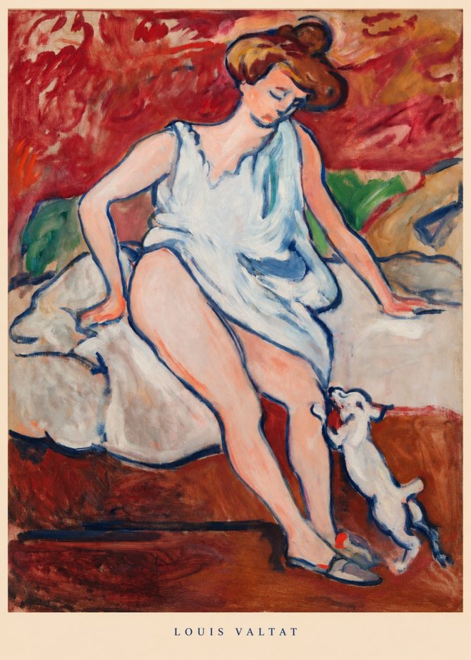 Louis Valtat Woman with a Dog No5 - Poster